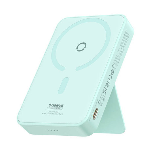 Externer Wireless-Akku Baseus MagPro PPCXZ05, 5000mAh, 20W, PD + FQI, 1 x QI - 1 x USB-C, Grün P10064101333-00