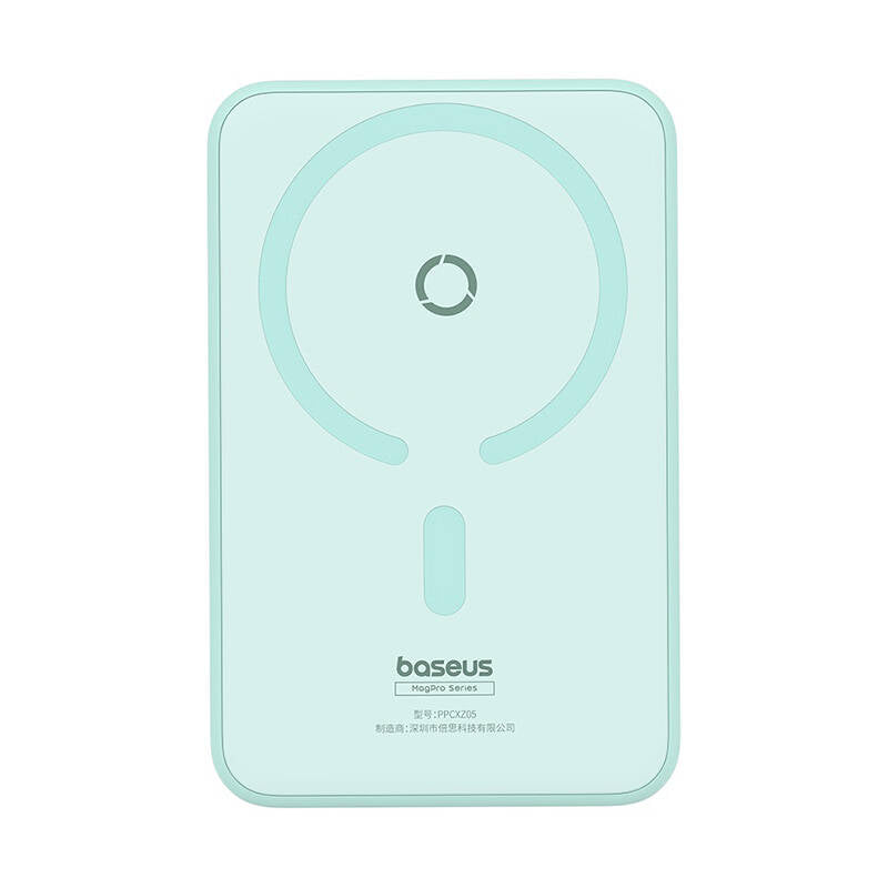 Externer Wireless-Akku Baseus MagPro PPCXZ05, 5000mAh, 20W, PD + FQI, 1 x QI - 1 x USB-C, Grün P10064101333-00