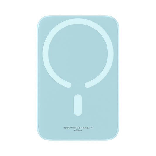 Externer Wireless-Akku Baseus Mini Air, 6000mAh, 20W, PD + FQI, 1 x QI - 1 x USB-C, Blau P10059002313-00