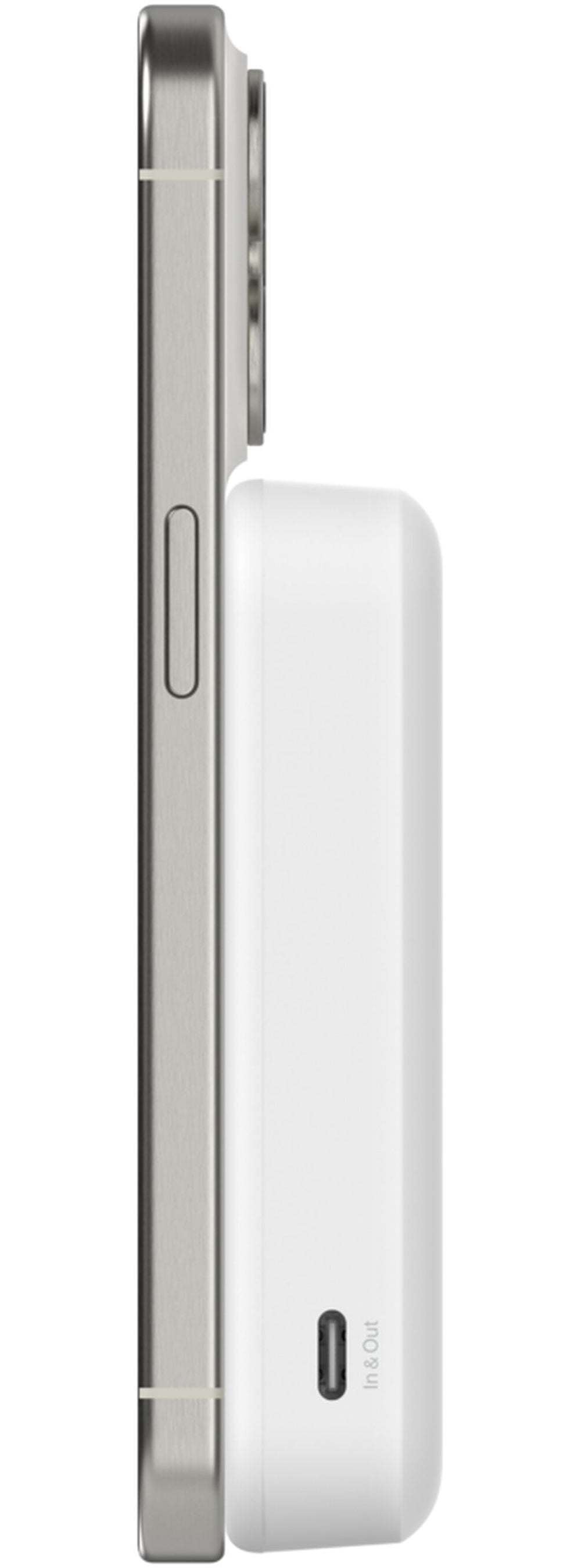 Belkin BoostCharge Pro Wireless Powerbank mit Kickstand, 10000mAh, 15W, FQI, 1 x QI - 1 x USB-C, Weiß BPD008btWH
