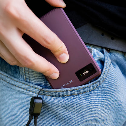 Blavec BJ-03 Slim Wireless Power Bank, 10000mAh, 22.5W, PD + FQI, 1 x QI - 1 x USB-C, Purple