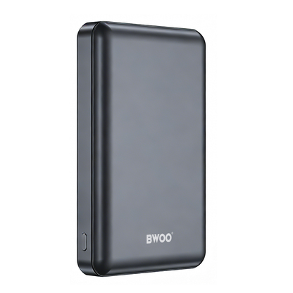 Wireless External Battery BWOO BO-P82, 10000mAh, 22.5W, PD + FQI, 1 x QI - 1 x USB-C, Gray