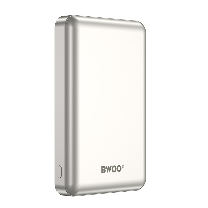 Wireless External Battery BWOO BO-P82, 10000mAh, 22.5W, PD + FQI, 1 x QI - 1 x USB-C, White