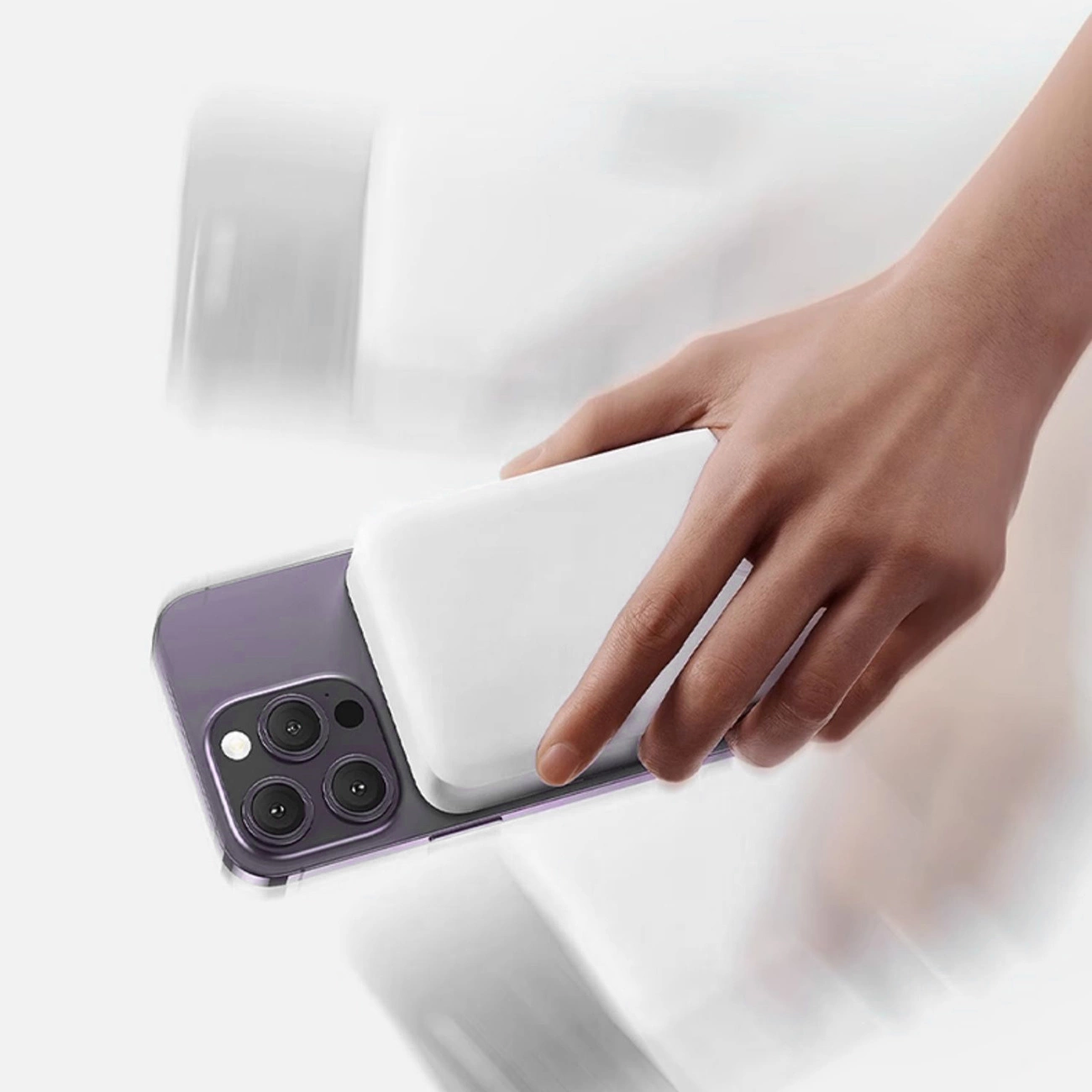 Dudao K26s External Wireless Battery, 5000mAh, 20W, PD + FQI, 1 x QI - 1 x USB-C, White