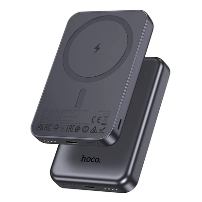 Wireless Powerbank HOCO J160, 5000mAh, 10W, 1 x QI - 1 x USB-C, Grau
