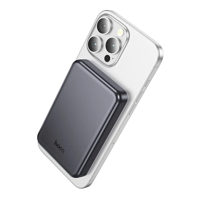 Wireless Powerbank HOCO J160, 5000mAh, 10W, 1 x QI - 1 x USB-C, Grau