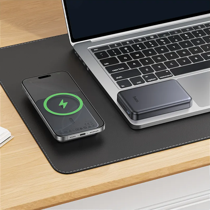 Wireless Powerbank HOCO J160, 5000mAh, 10W, 1 x QI - 1 x USB-C, Grau
