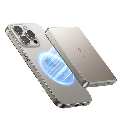 Externer Wireless-Akku Joyroom JR-PBM08 Pro, 10000mAh, 20W, PD + FQI, 1 x QI - 1 x USB-C, Beige