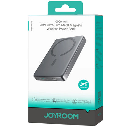 Externer Wireless-Akku Joyroom JR-PBM08 Pro, 10000mAh, 20W, PD + FQI, 1 x QI - 1 x USB-C, Grau