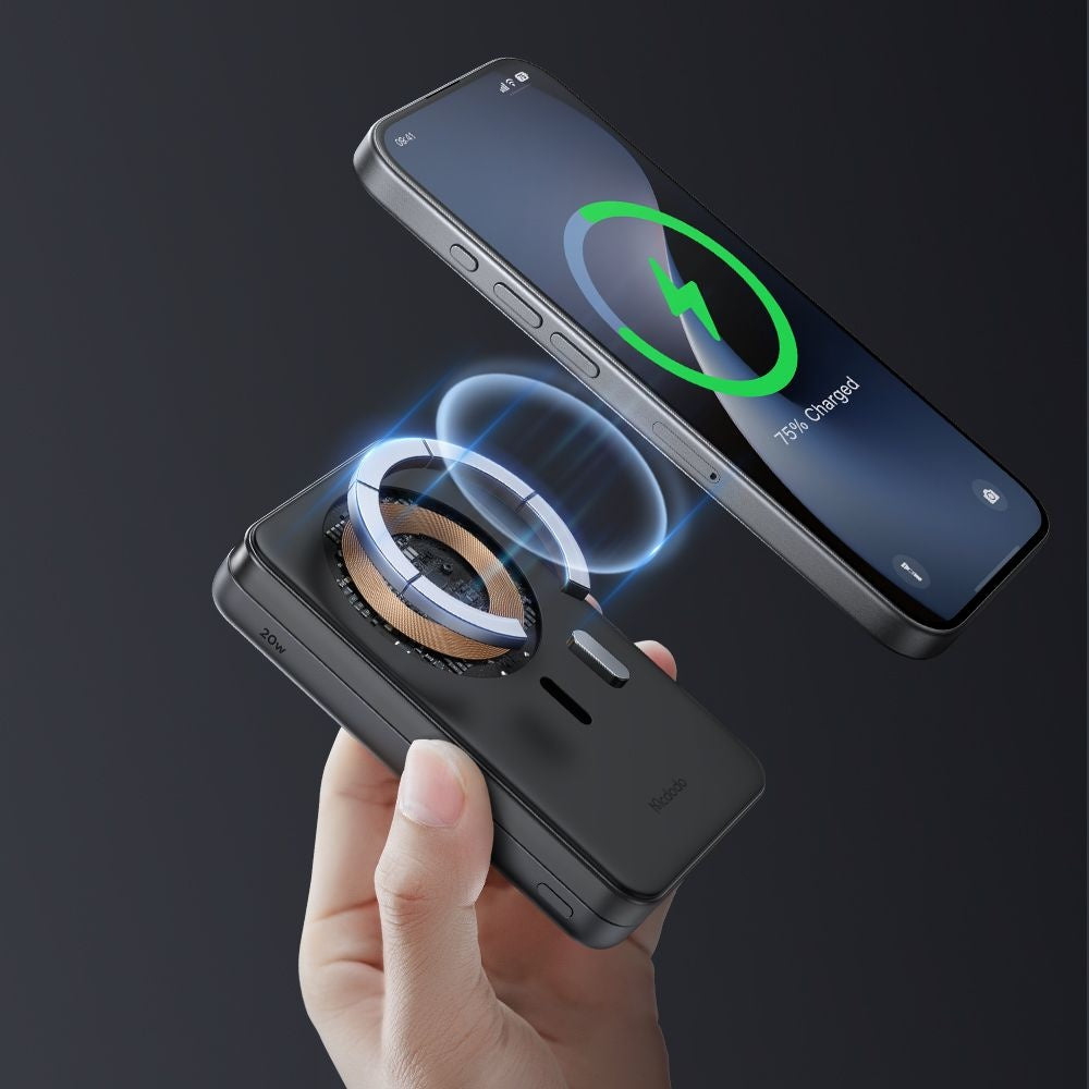 Externer Wireless-Akku McDodo MC-6310 2in1, 10000mAh, 20W, PD + FQI, 1 x USB-C, Schwarz