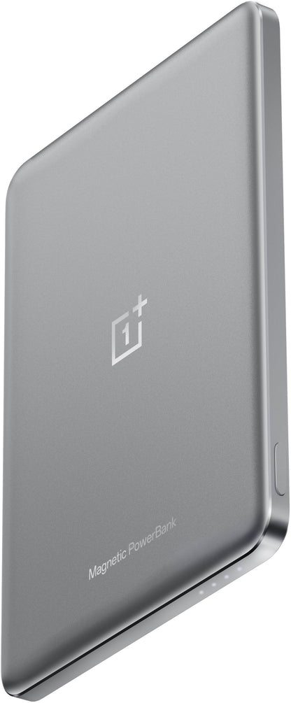 Externer Wireless-Akku OnePlus Slim Magnetic, 5000mAh, 10W, FQI, 1 x USB-C, Grau