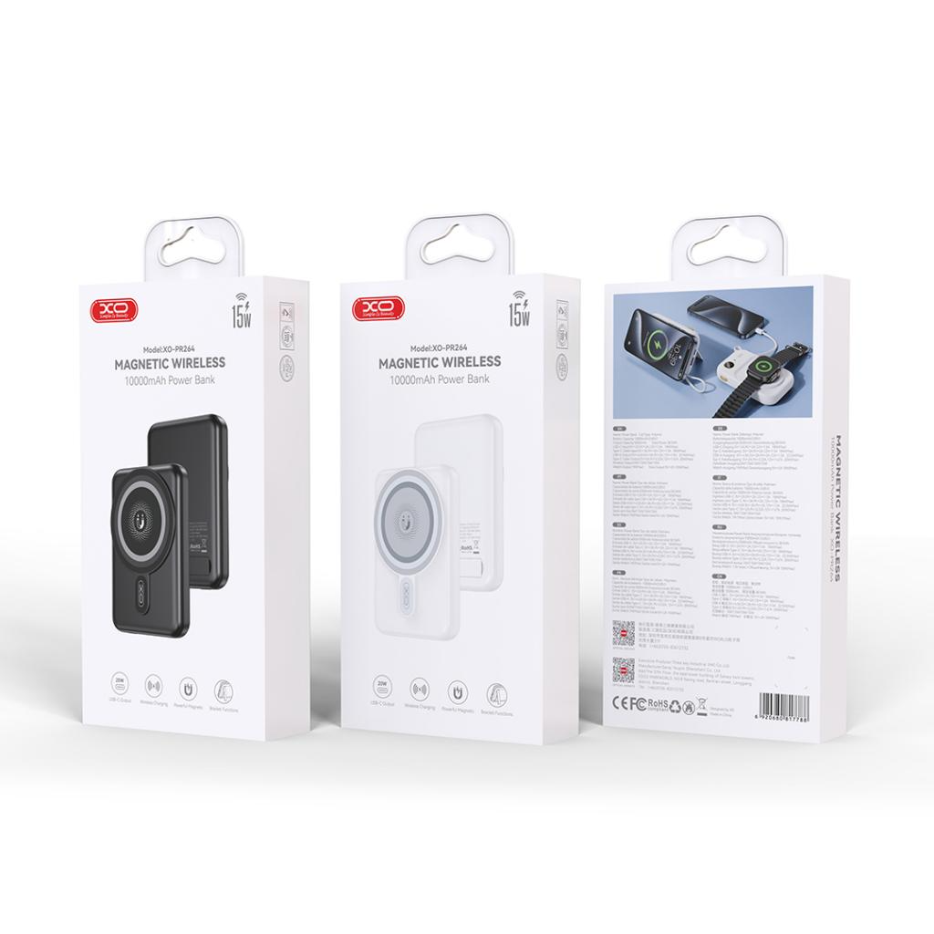 Externer Wireless-Akku XO Design PR264, 10000mAh, 20W, PD + FQI, 1 x USB-C, Weiß