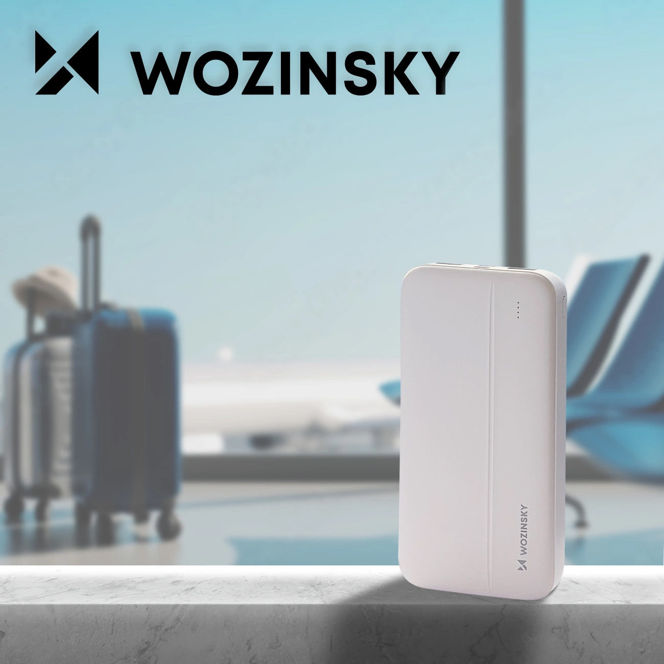Externer Akku WZK WPBWE1, 10000mAh, 10W, 2 x USB-A, Weiß