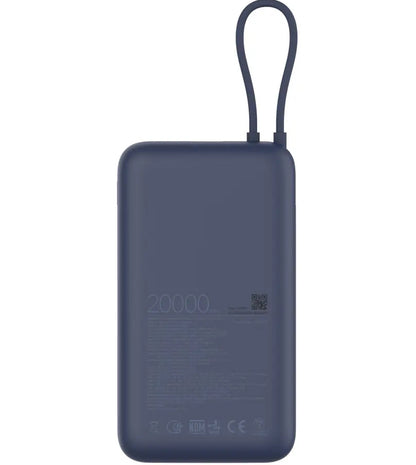 Externer Akku Xiaomi, 20000mAh, 33W, QC + PD, 1 x USB-A - 2 x USB-C, Blau BHR8975GL