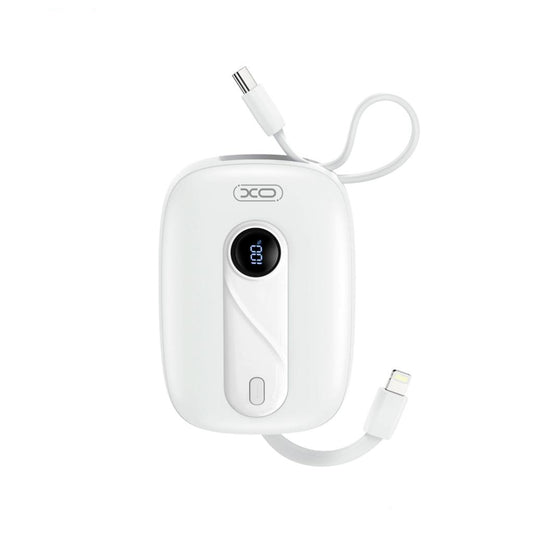 Externer Akku XO Design PR246, 10000mAh, 22.5W, PD, 1 x Lightning - 2 x USB-C, Weiß
