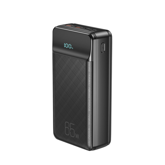 Externer Akku XO Design PR201, 30000mAh, 65W, QC + PD, 1 x USB-C - 2 x USB-A, Schwarz