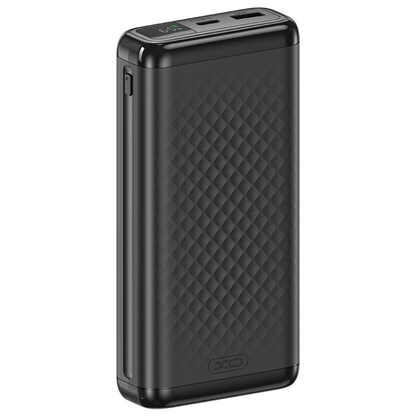 Externe Batterie XO Design PB309, 20000mAh, 22,5W, QC + PD, 1 x USB-A - 1 x USB-C, Schwarz
