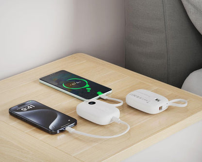 Externer Akku XO Design PR246, 10000mAh, 22.5W, PD, 1 x Lightning - 2 x USB-C, Weiß