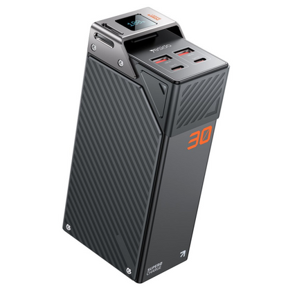 Externe Batterie Yesido YP62, 30000mAh, 22,5W, QC + PD, 2 x USB-A - 2 x USB-C, Schwarz
