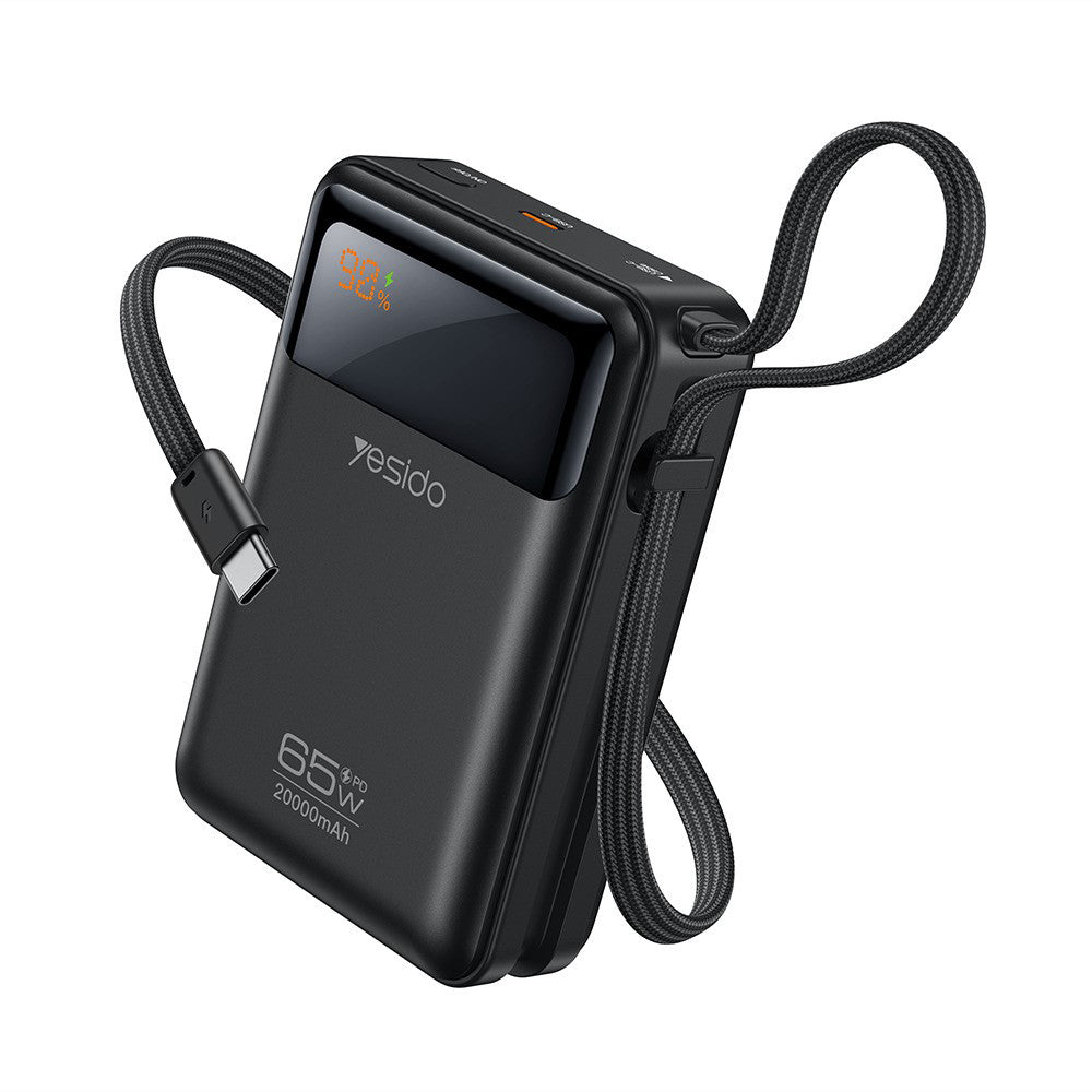 Externe Batterie Yesido YP97, 20000mAh, 65W, PD, 2 x USB-C, Grau