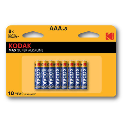 Kodak Max Alkaline Batterie, AAA / LR3, 8 Stück Set EKSTD30419896P8