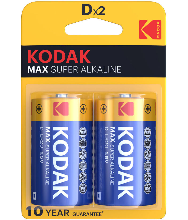 Kodak Max Alkaline Batterie, LR20, 2 Stück Set