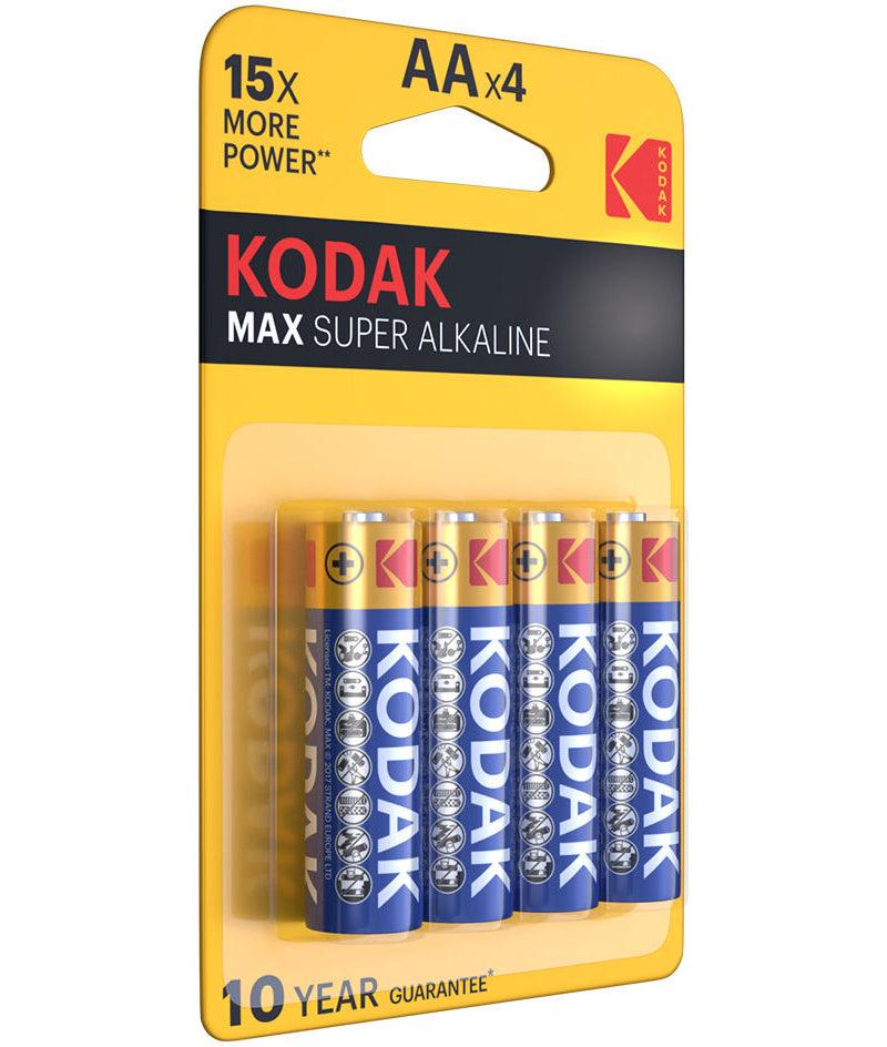 Kodak Max Alkaline Batterie, AA / LR6, 4er Set EKSTD30952867P4