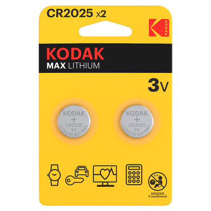 Kodak Max Lithium Batterie, CR2025, 2er Set