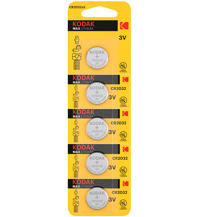 Kodak Max Lithium Batterie, CR2032, 5 Stück Set