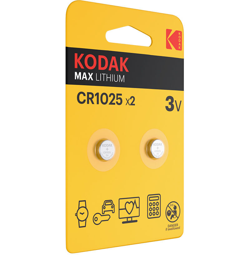 Kodak Max Lithium Batterie, CR2025, 2er Set