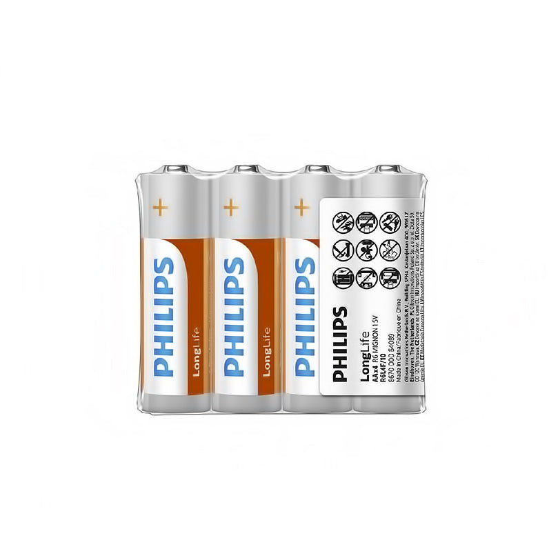 Philips Longlife Batterie, AA / LR6, 4er Set Phil-R6L4F/10