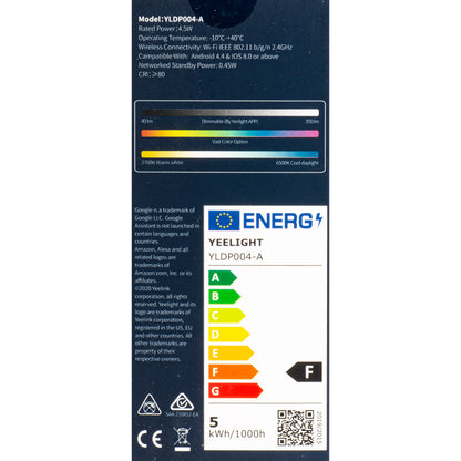 LED-Lampe Yeelight W1, Wi-Fi, GU10, 4.5W, 2700K - 6500K, 350lm, Set 4 Stück, Mehrfarbig YLDP004-A