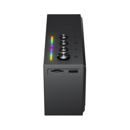 Bluetooth-Lautsprecher Acefast K9 Go, 7W, TWS, RGB, wasserdicht, Schwarz