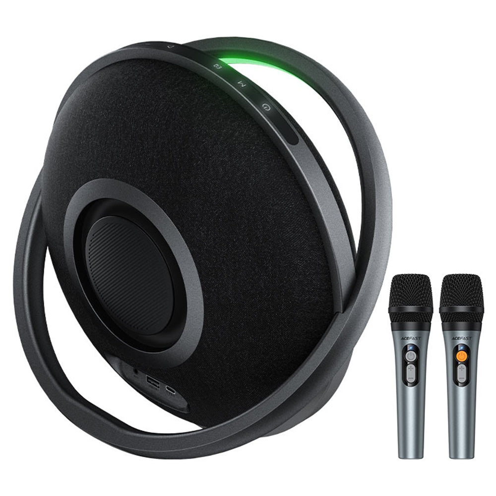Acefast Karaoke K5 Max Bluetooth Speaker, 350W, TWS, RGB, Waterproof, Black