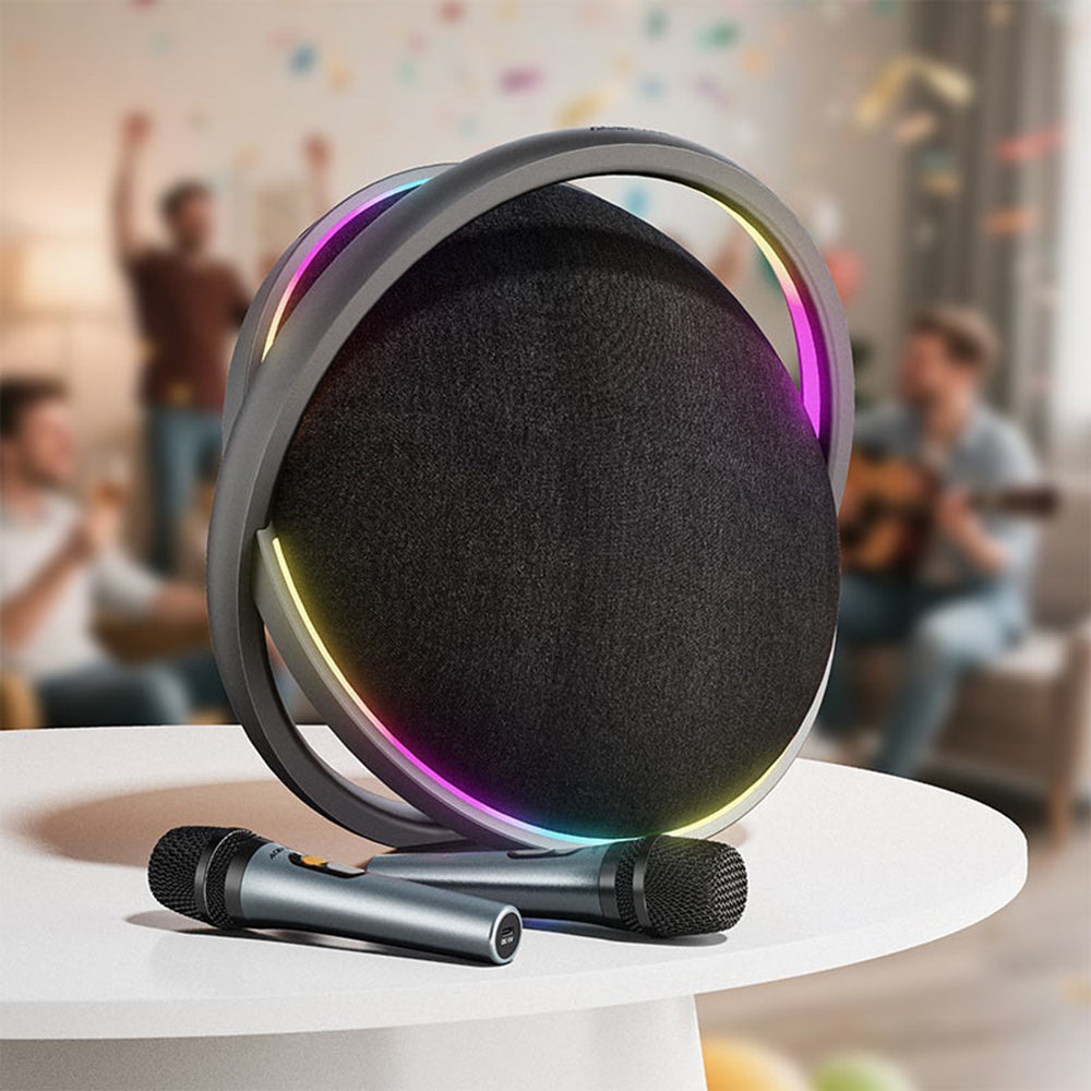 Acefast Karaoke K5 Max Bluetooth Speaker, 350W, TWS, RGB, Waterproof, Black