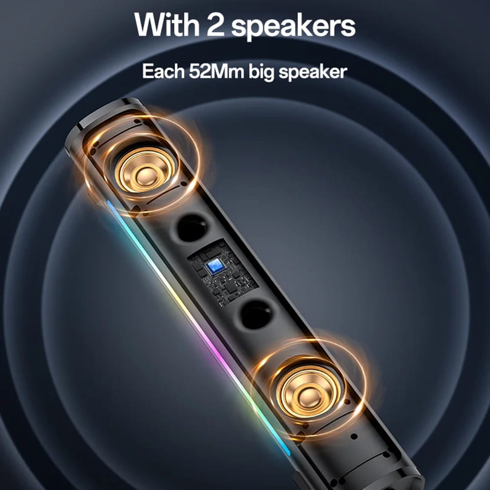 Bluetooth-Lautsprecher Yesido YSW27, 10W, RGB, Schwarz