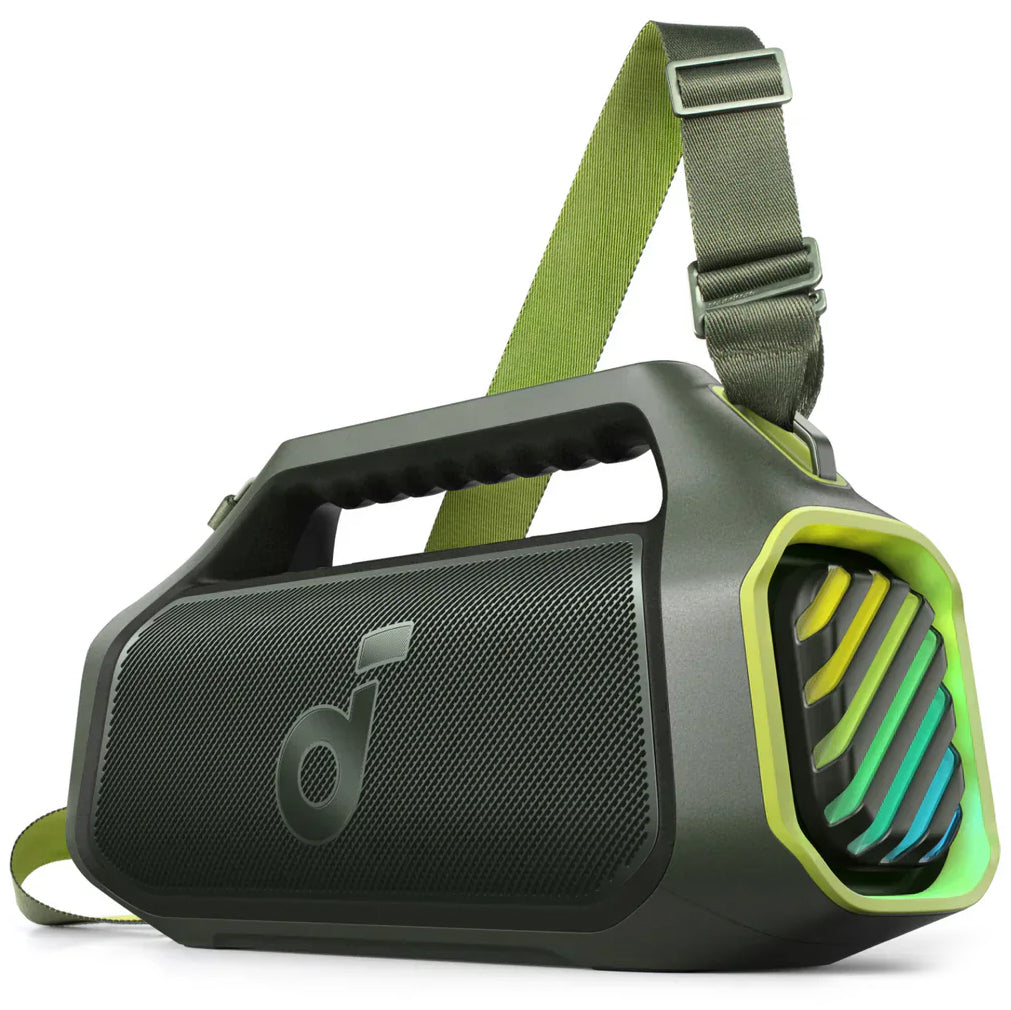 Tragbarer Bluetooth-Lautsprecher Anker SoundCore Boom 2 Plus, 140W, TWS, RGB, wasserdicht, Grün A3134061