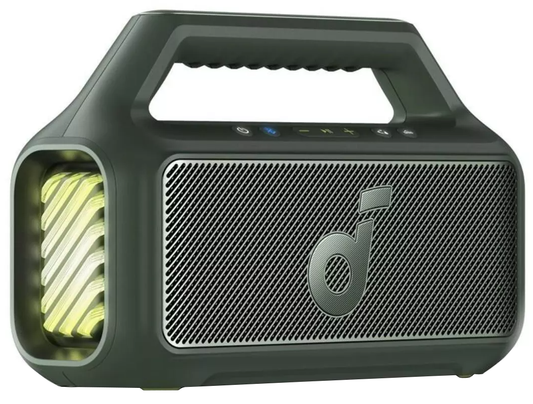 Tragbarer Bluetooth-Lautsprecher Anker SoundCore Boom 2 Neue Version, 80W, TWS, RGB, Wasserdicht, Grün A3138062