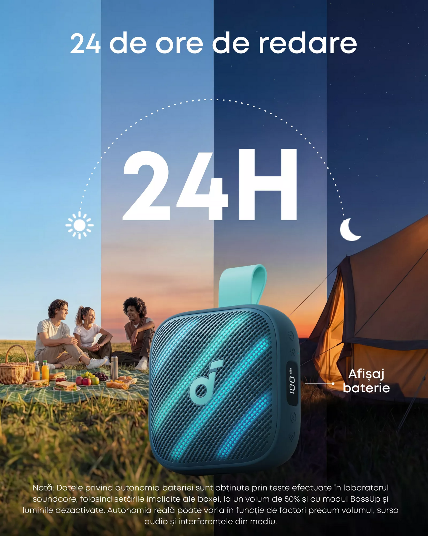 Tragbarer Bluetooth-Lautsprecher Anker SoundCore Boom Go 3i, 15W, TWS, RGB, wasserdicht, blau D5103030