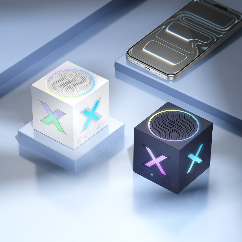 Tragbarer Bluetooth-Lautsprecher Borofone BR101 Rubik, 5W, TWS, RGB, Blau