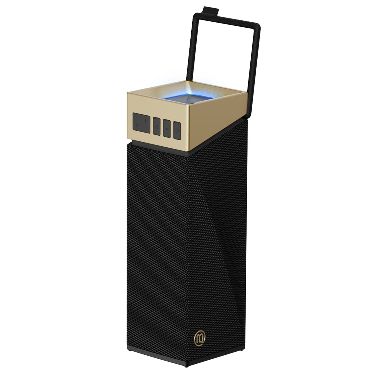 Tragbarer Bluetooth-Lautsprecher Bugani Brief TT, 60W, RGB, wasserdicht, Schwarz-Gold