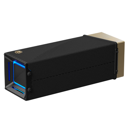 Tragbarer Bluetooth-Lautsprecher Bugani Brief TT, 60W, RGB, wasserdicht, Schwarz-Gold