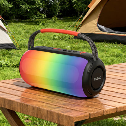 Tragbarer Bluetooth-Lautsprecher Dudao Y21, 2 x 5W, TWS, RGB, Schwarz
