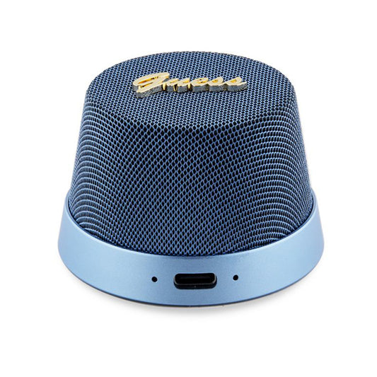 Tragbarer Bluetooth-Lautsprecher Guess Stand Magnetic Script Metal, 3W, Blau