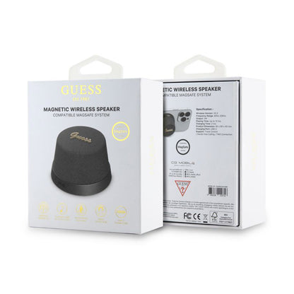 Tragbarer Bluetooth-Lautsprecher Guess Stand Magnetic Script Metal, 3W, Schwarz