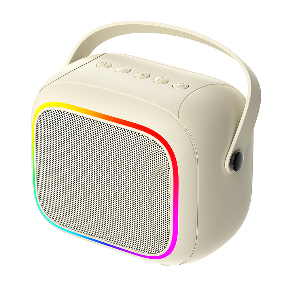 HAVIT SK818BT Portable Bluetooth Speaker Karaoke, 5W, RGB, Waterproof, Beige