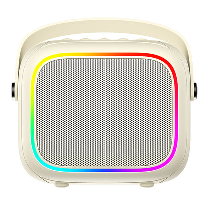 Tragbarer Bluetooth-Lautsprecher HAVIT SK818BT Karaoke, 5W, RGB, wasserdicht, Beige