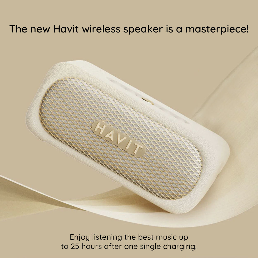 Bluetooth-Lautsprecher HAVIT SK905BT, 20W, wasserdicht, Beige