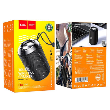 Tragbarer Bluetooth-Lautsprecher HOCO HC1, 5W, TWS, wasserdicht, Schwarz