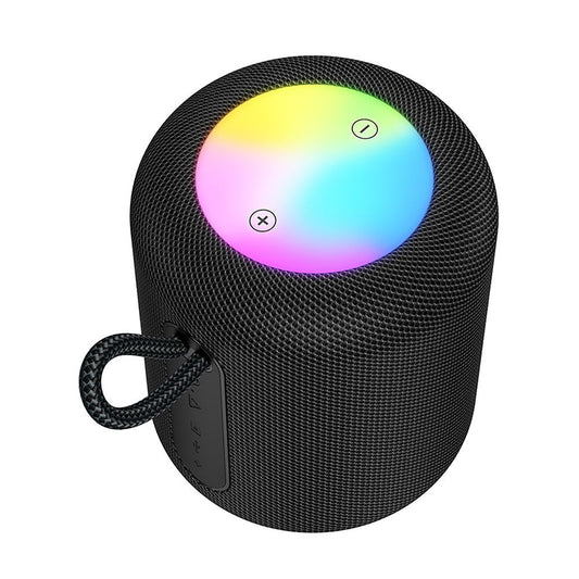 Tragbarer Bluetooth-Lautsprecher HOCO HC30, 5W, TWS, RGB, Schwarz
